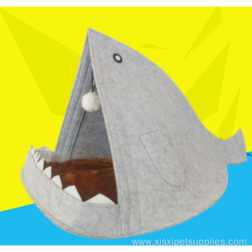warm plush shark beak pet house durable pet